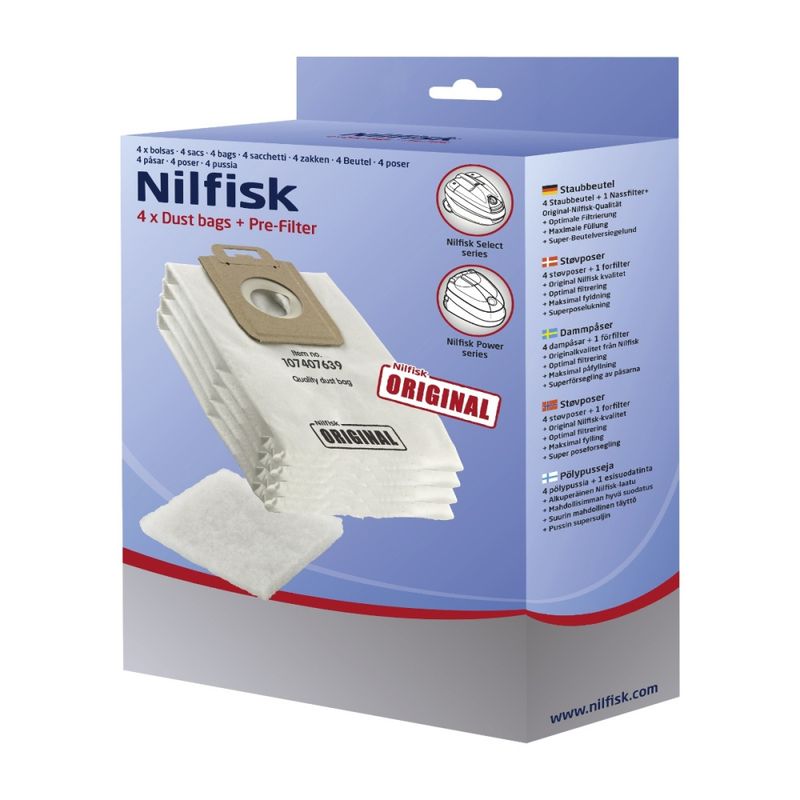 GRCL13P08A1 128350614  Nilfisk støvsugerposer